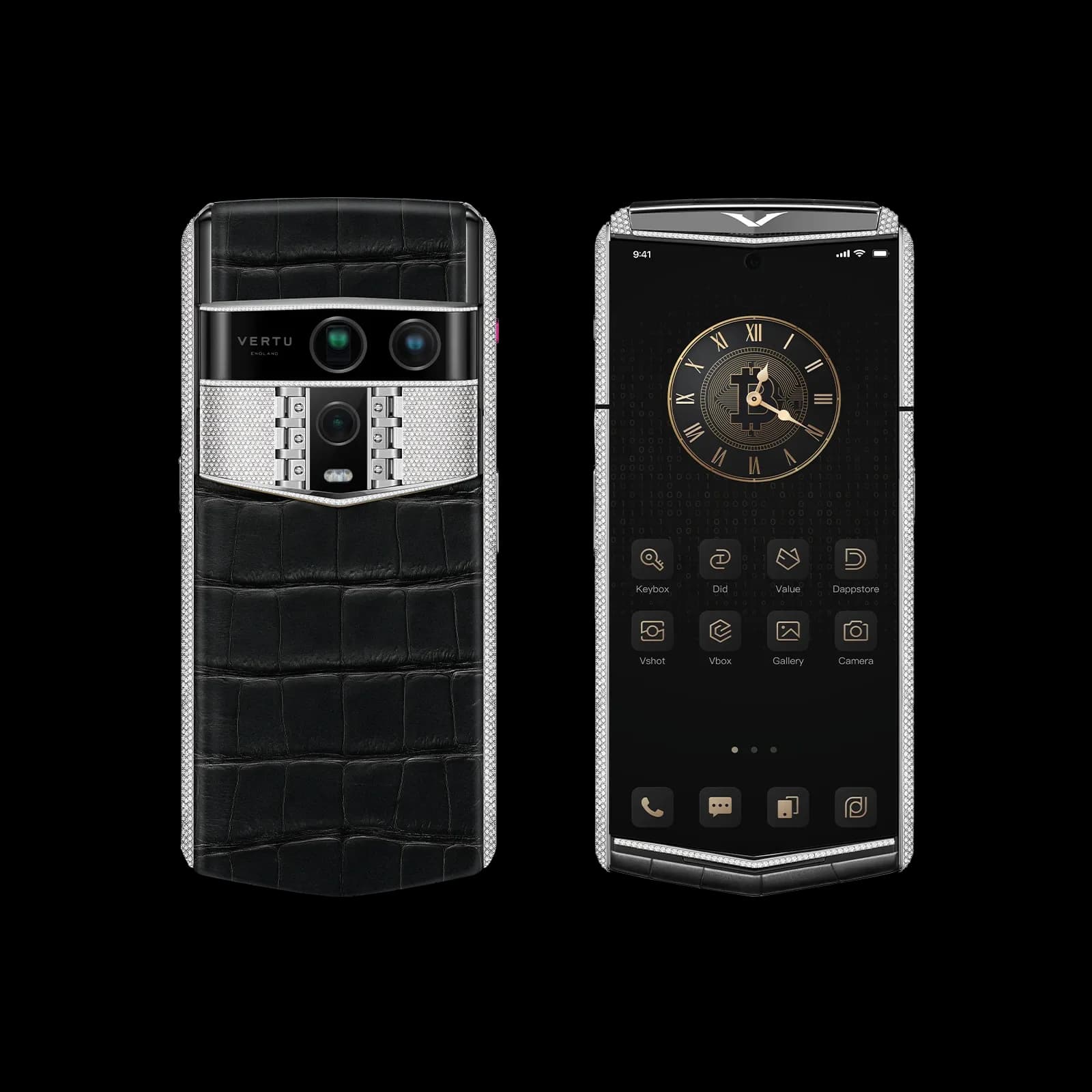 Agent Q Alligator White Gold & Full Diamond / Кожа Аллигатора Белое Золото Покрытое Бриллиантами